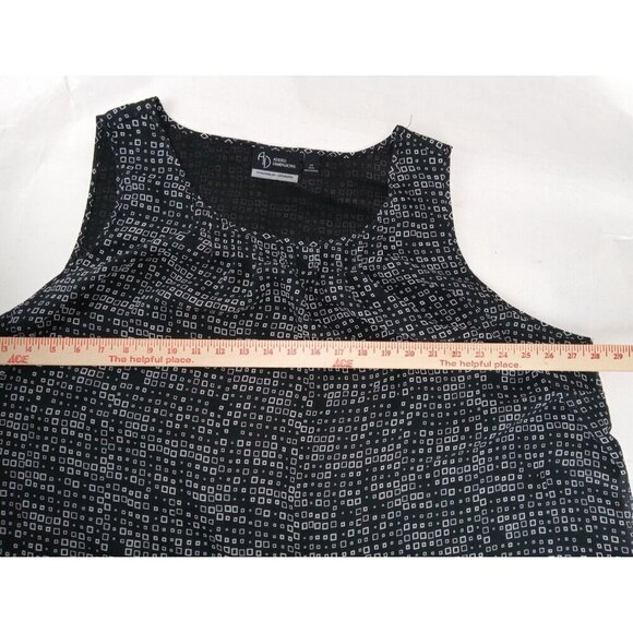 Added Dimensions Womens Top Black Lined Sleeveless Geometric Blouse Size 4X Plus - Picture 10 of 12